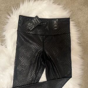 INC International Concepts black snakeskin print leggings